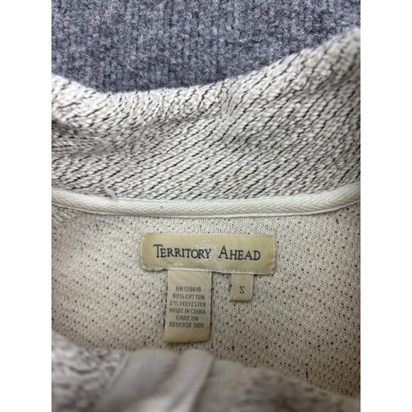 Territory Ahead Sweater Mens Small Oatmeal Henley Mock Neck Button Pullover Knit - Picture 2 of 7